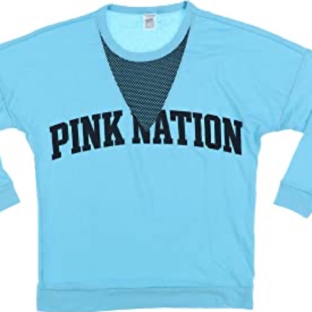 PINK • Pullover Graphic Mesh Crewneck - Picture 2 of 4